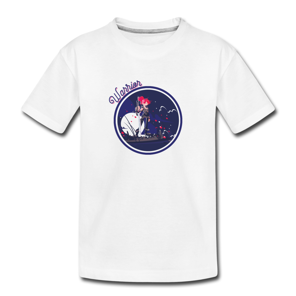 Warrior (Female) - Toddler Premium Organic T-Shirt - white