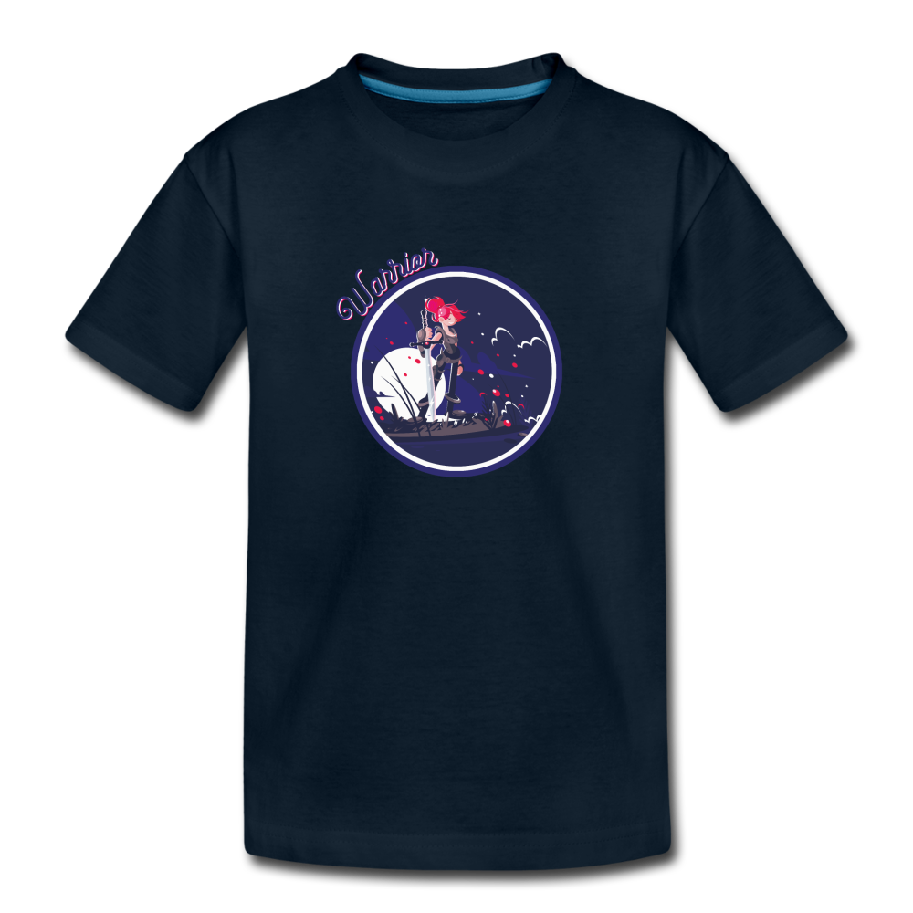 Warrior (Female) - Toddler Premium Organic T-Shirt - deep navy