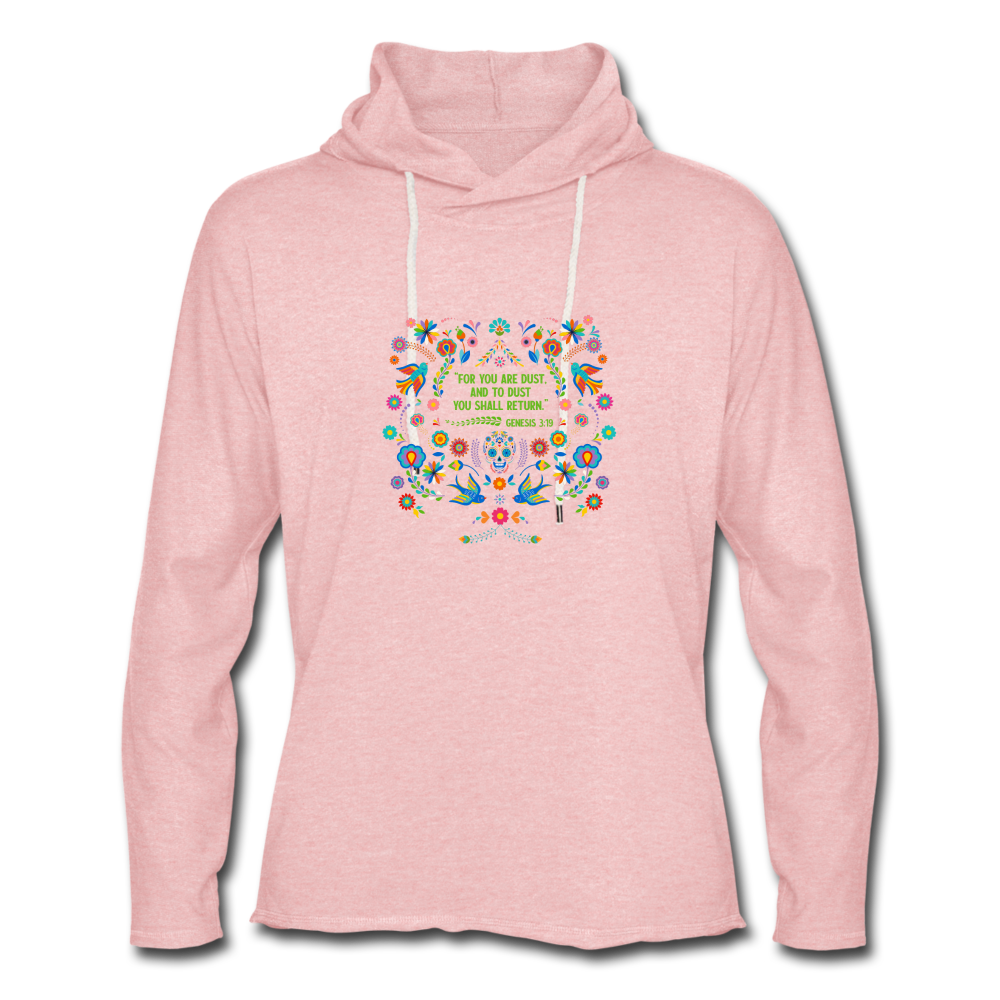 To Dust You Shall Return - Unisex Lightweight Terry Hoodie - cream heather pink