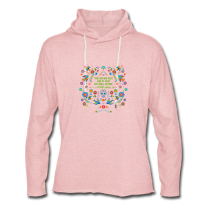 To Dust You Shall Return - Unisex Lightweight Terry Hoodie - cream heather pink