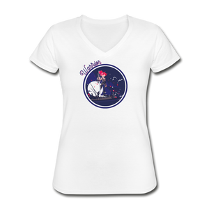 Warrior (Female) - Women's V-Neck T-Shirt - white