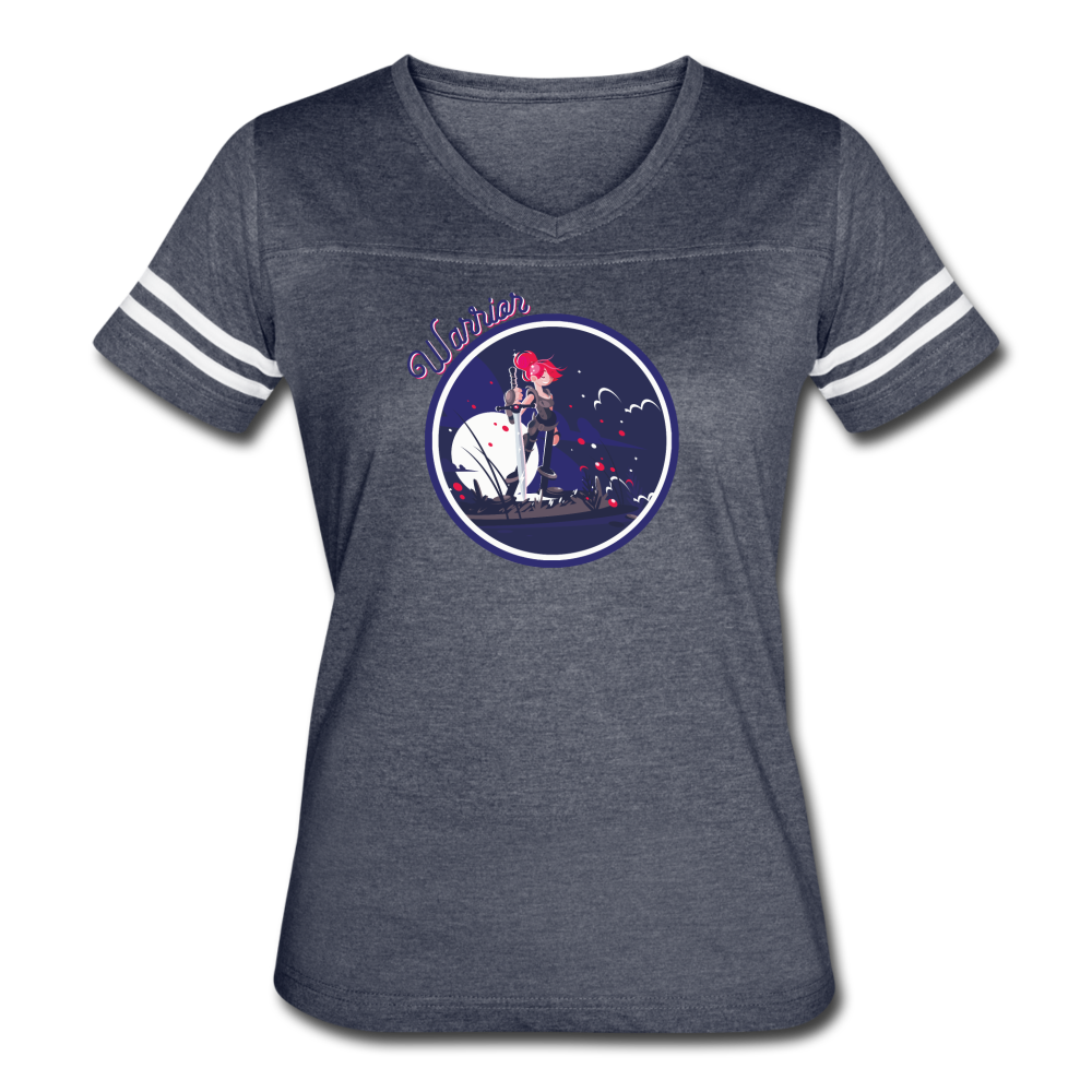 Warrior (Female) - Women’s Vintage Sport T-Shirt - vintage navy/white