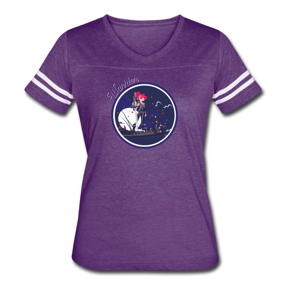 Warrior (Female) - Women’s Vintage Sport T-Shirt - vintage purple/white