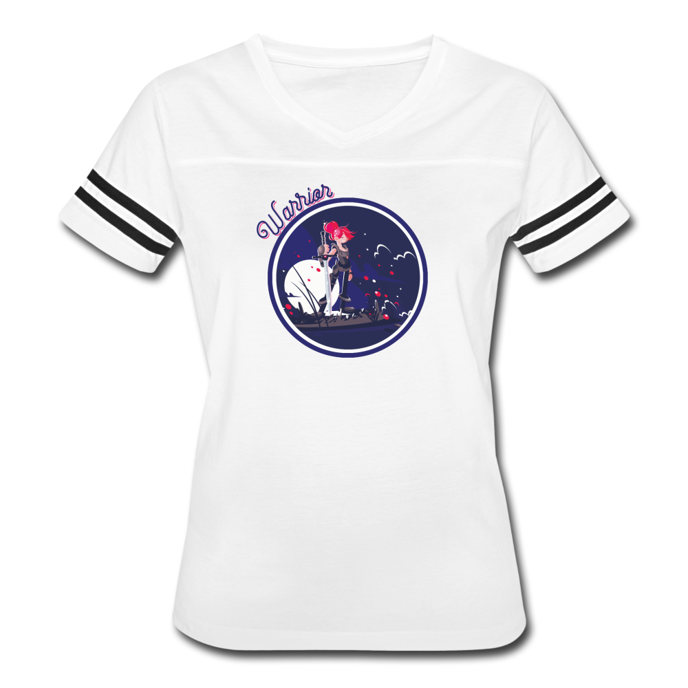 Warrior (Female) - Women’s Vintage Sport T-Shirt - white/black