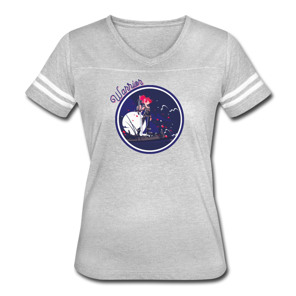 Warrior (Female) - Women’s Vintage Sport T-Shirt - heather gray/white