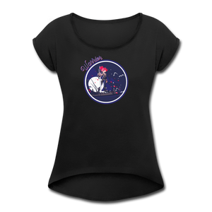 Warrior (Female) - Women's Roll Cuff T-Shirt - black