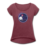 Warrior (Female) - Women's Roll Cuff T-Shirt - heather burgundy