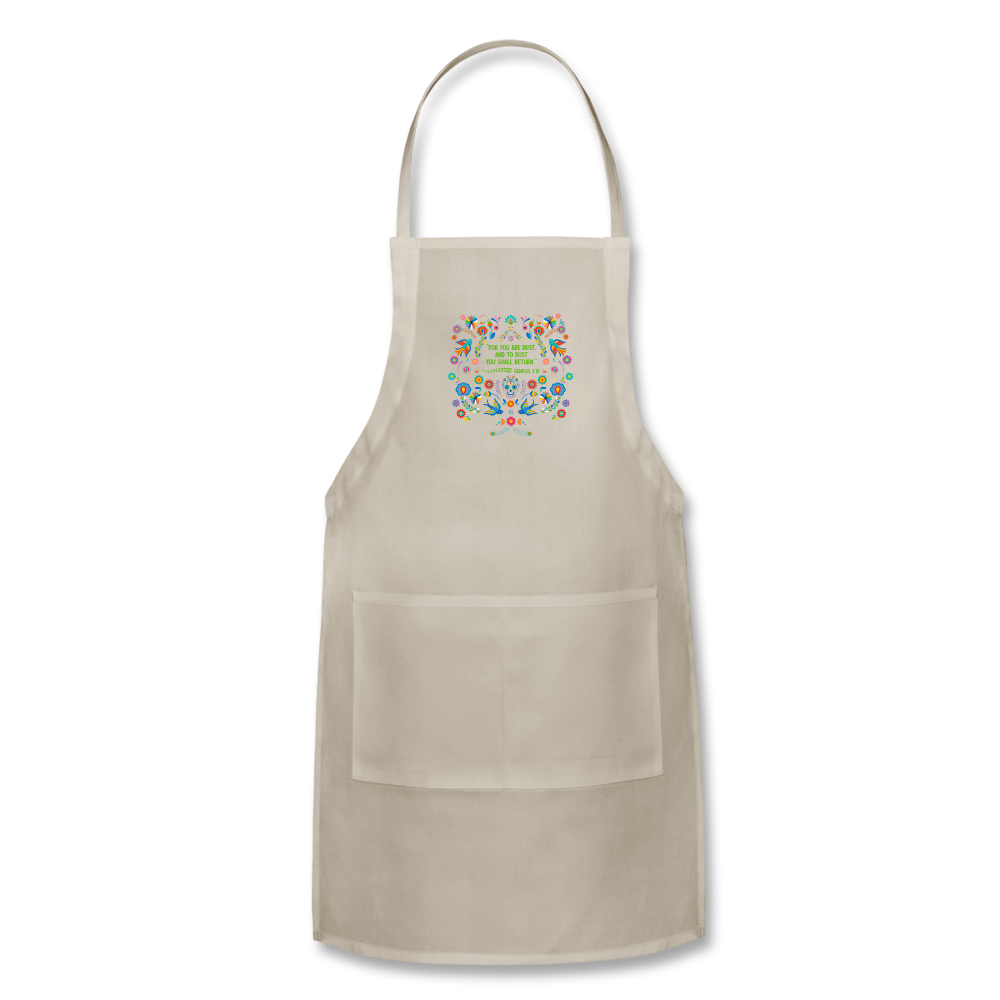 To Dust You Shall Return - Adjustable Apron - natural
