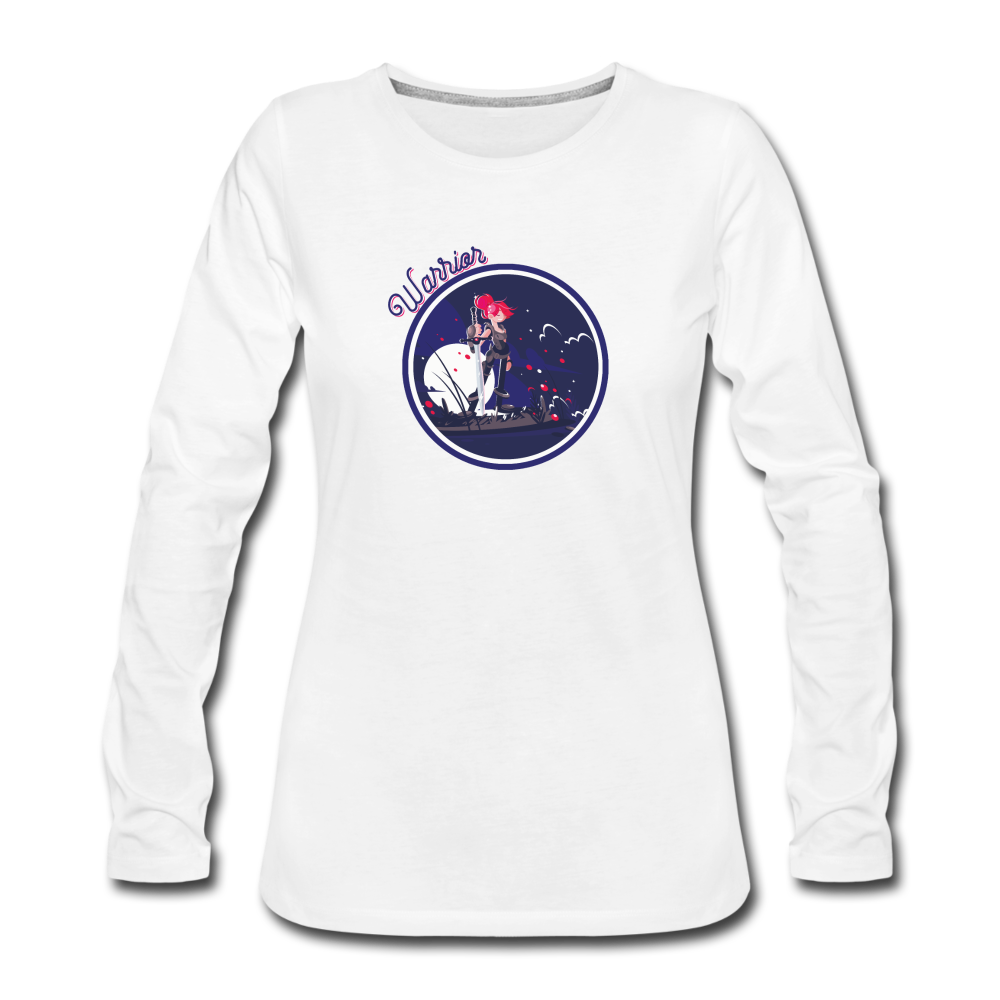 Warrior (Female) - Women's Premium Long Sleeve T-Shirt - white