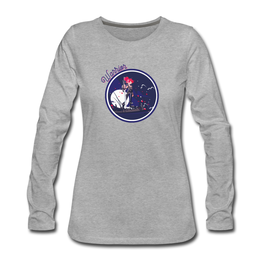 Warrior (Female) - Women's Premium Long Sleeve T-Shirt - heather gray