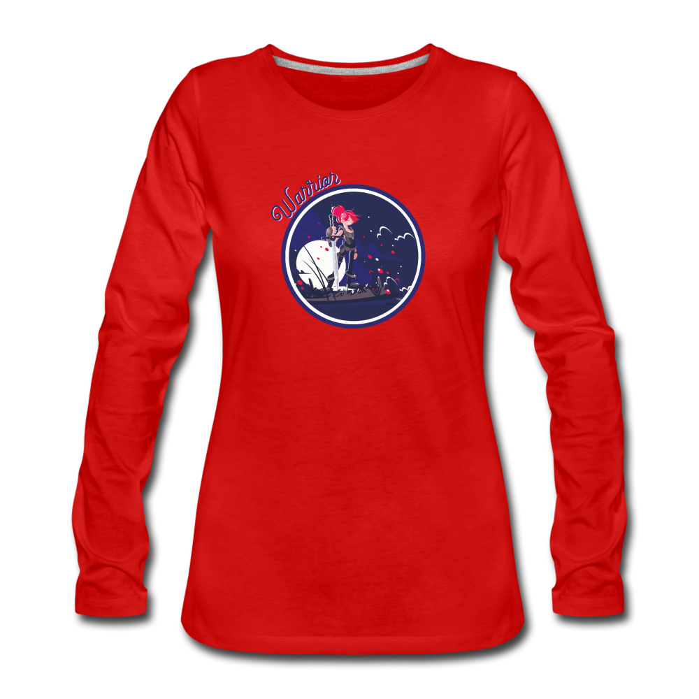 Warrior (Female) - Women's Premium Long Sleeve T-Shirt - red