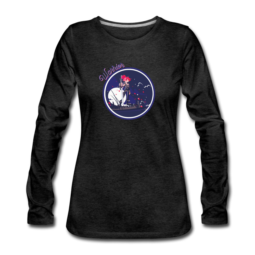 Warrior (Female) - Women's Premium Long Sleeve T-Shirt - charcoal gray