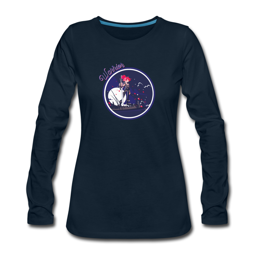 Warrior (Female) - Women's Premium Long Sleeve T-Shirt - deep navy