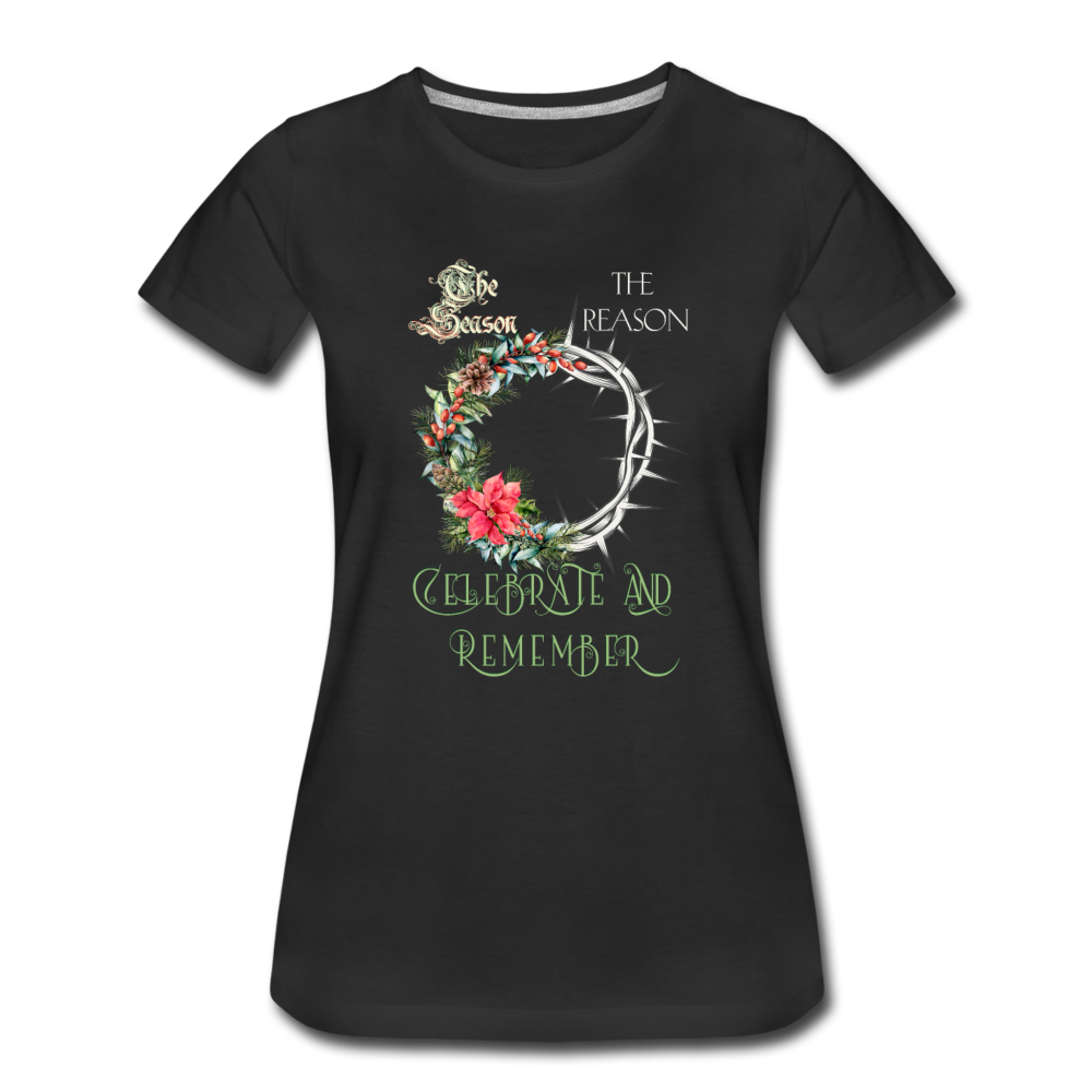 Celebrate & Remember - Women’s Premium T-Shirt - black