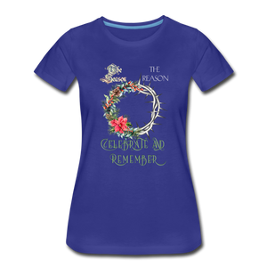 Celebrate & Remember - Women’s Premium T-Shirt - royal blue