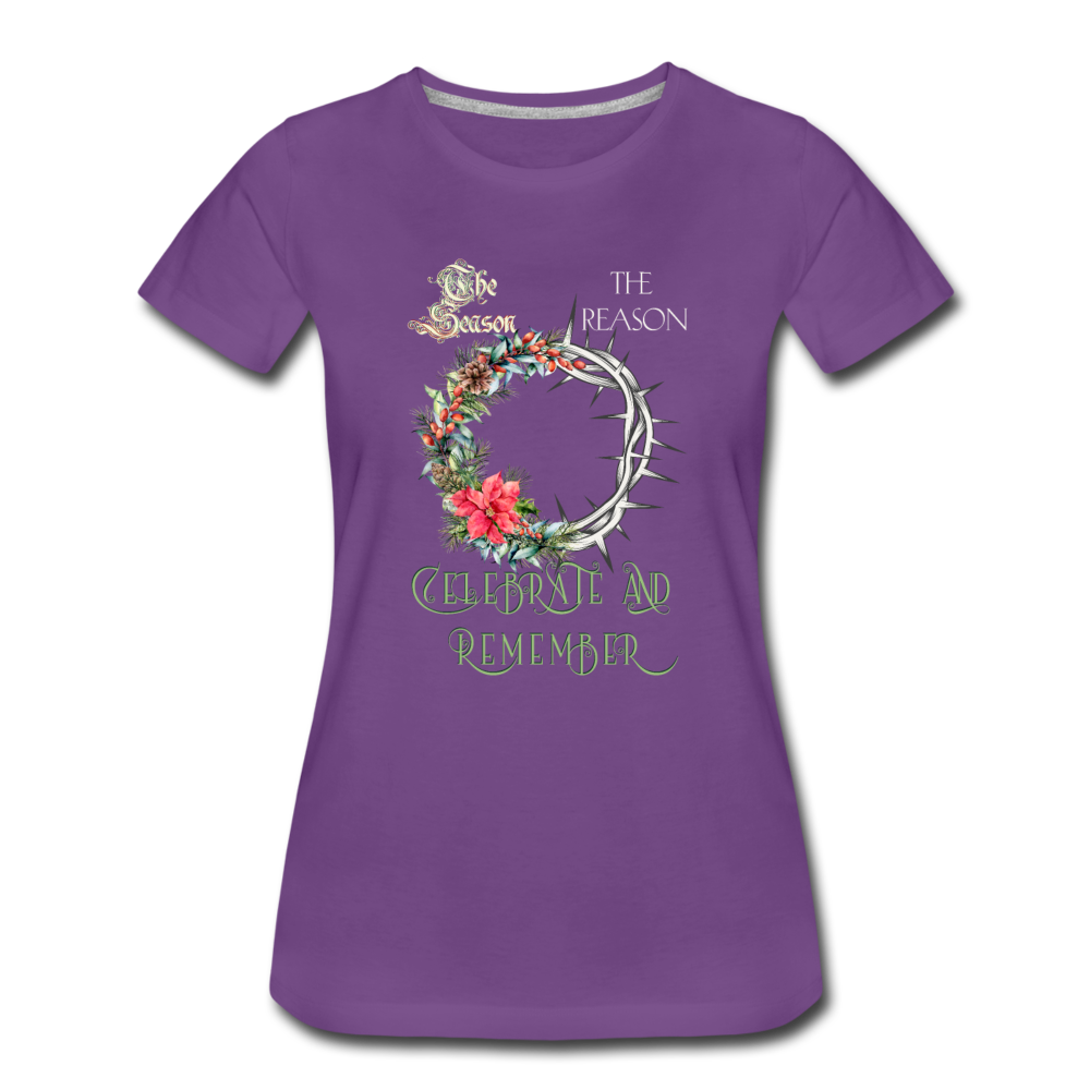 Celebrate & Remember - Women’s Premium T-Shirt - purple