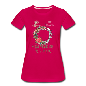 Celebrate & Remember - Women’s Premium T-Shirt - dark pink