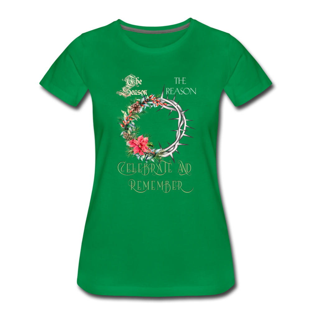 Celebrate & Remember - Women’s Premium T-Shirt - kelly green