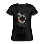 Celebrate & Remember - Women's V-Neck T-Shirt - black