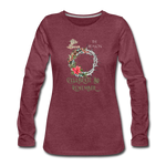 Celebrate & Remember - Women's Premium Long Sleeve T-Shirt - heather burgundy