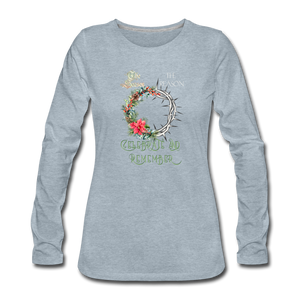 Celebrate & Remember - Women's Premium Long Sleeve T-Shirt - heather ice blue