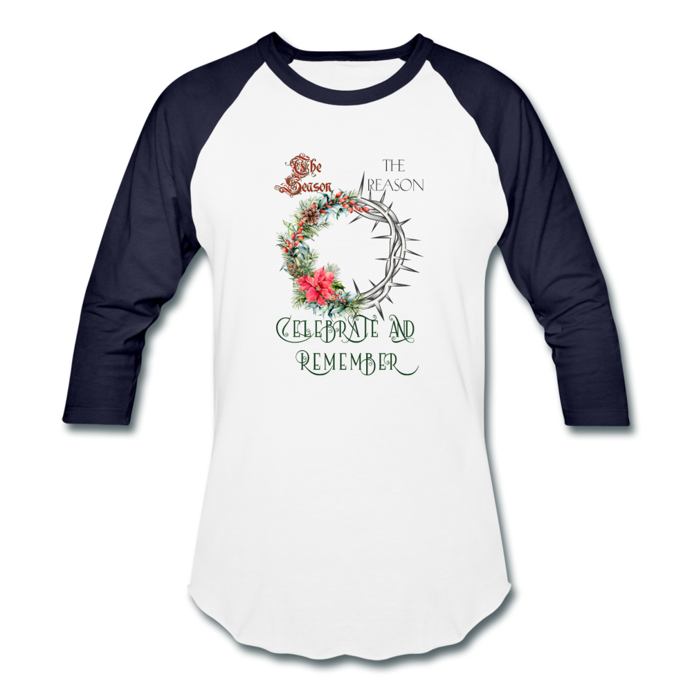 Celebrate & Remember - Baseball T-Shirt - white/navy