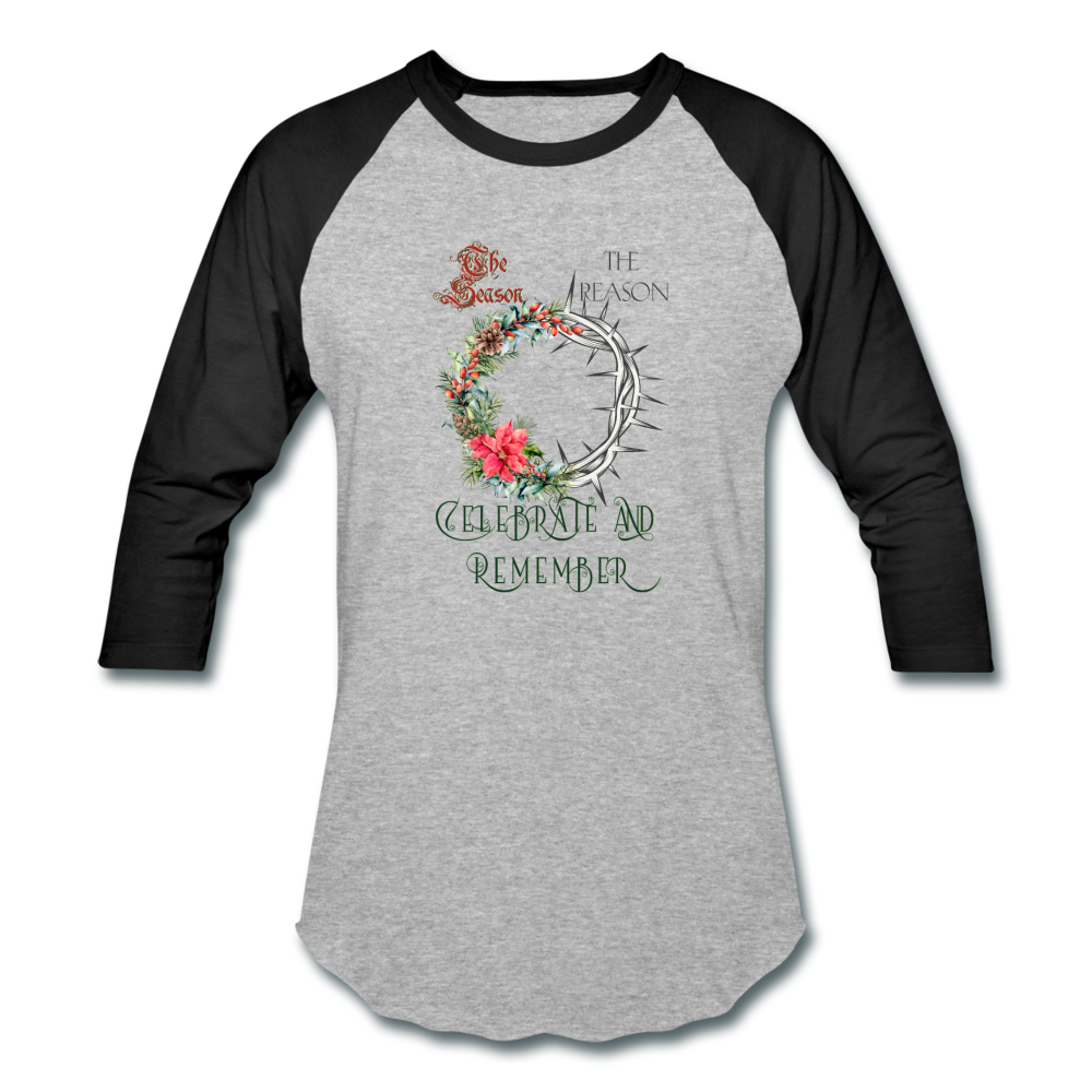 Celebrate & Remember - Baseball T-Shirt - heather gray/black