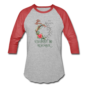 Celebrate & Remember - Baseball T-Shirt - heather gray/red