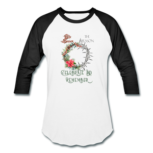 Celebrate & Remember - Baseball T-Shirt - white/black