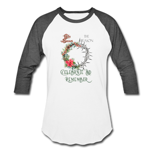 Celebrate & Remember - Baseball T-Shirt - white/charcoal