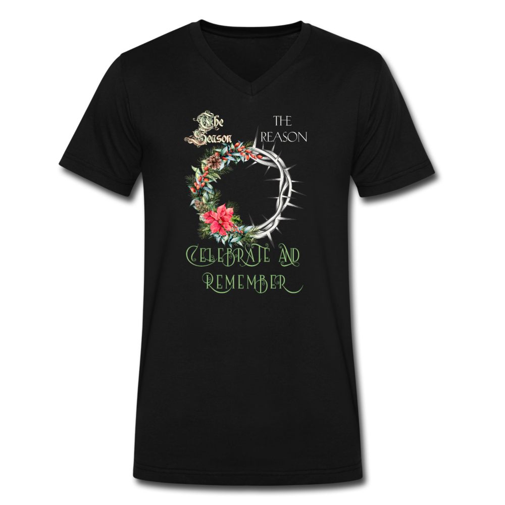 Celebrate & Remember - Men's V-Neck T-Shirt - black