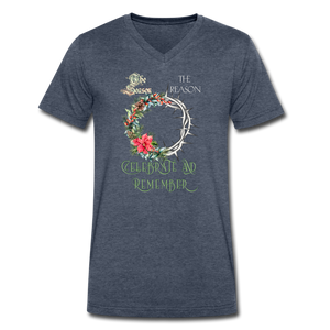 Celebrate & Remember - Men's V-Neck T-Shirt - heather navy