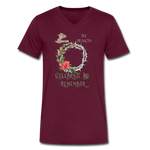 Celebrate & Remember - Men's V-Neck T-Shirt - maroon