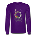 Celebrate & Remember - Men's Long Sleeve T-Shirt - purple
