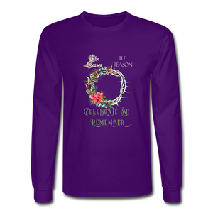 Celebrate & Remember - Men's Long Sleeve T-Shirt - purple
