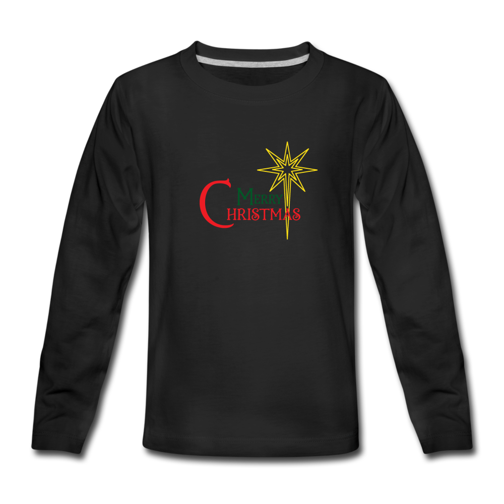 Merry Christmas - Kids' Premium Long Sleeve T-Shirt - black