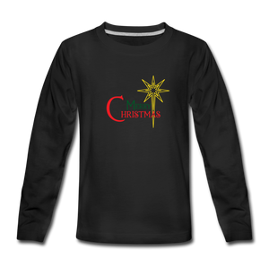 Merry Christmas - Kids' Premium Long Sleeve T-Shirt - black