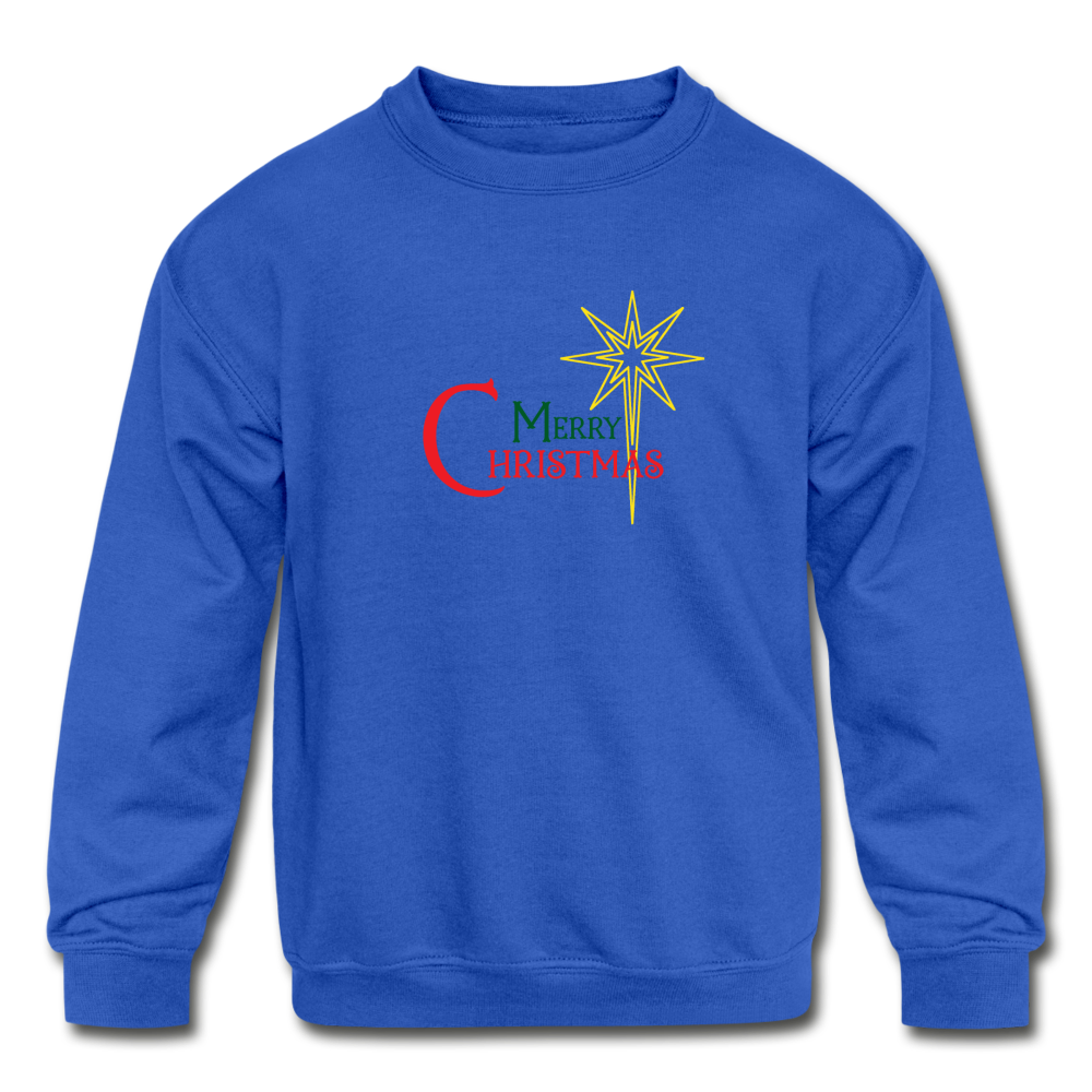 Merry Christmas - Kids' Crewneck Sweatshirt - royal blue