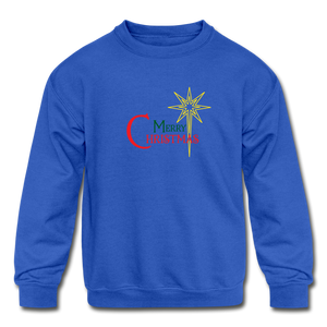 Merry Christmas - Kids' Crewneck Sweatshirt - royal blue