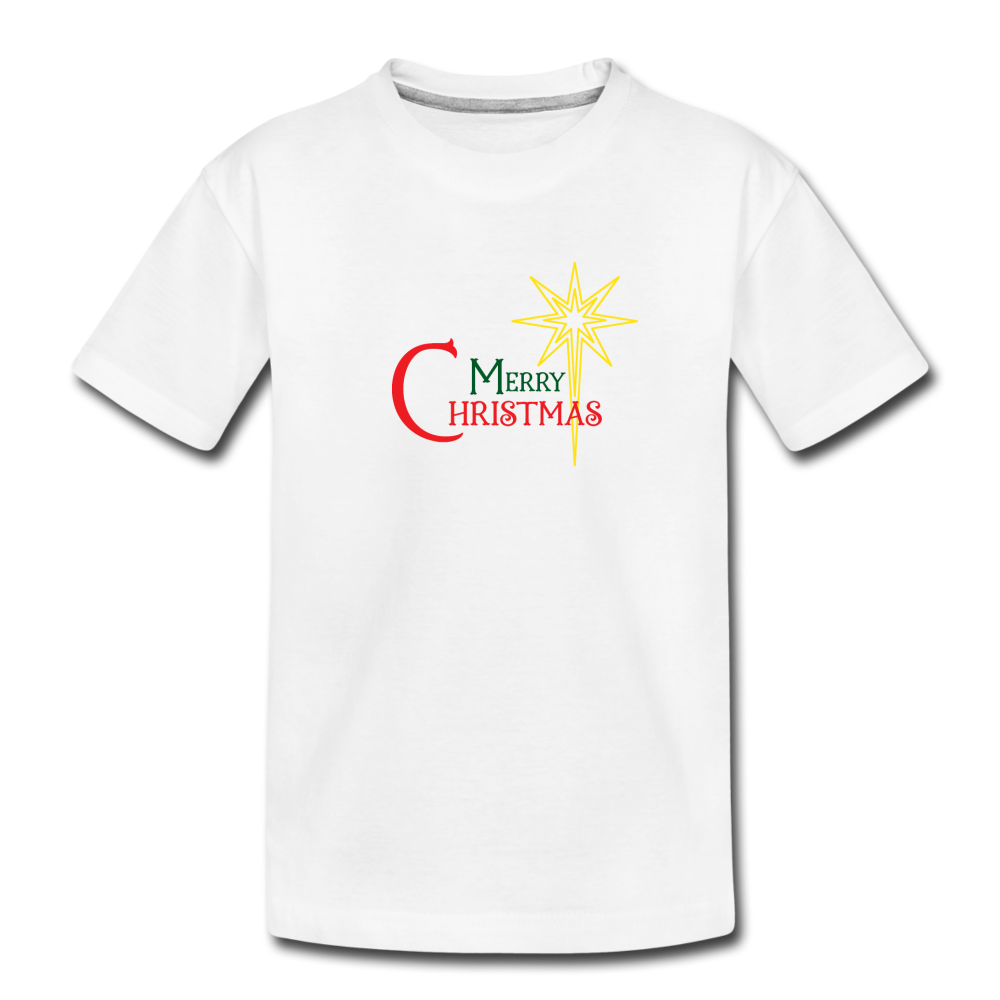 Merry Christmas - Toddler Premium Organic T-Shirt - white