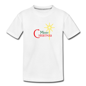 Merry Christmas - Toddler Premium Organic T-Shirt - white