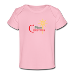 Merry Christmas - Organic Baby T-Shirt - light pink
