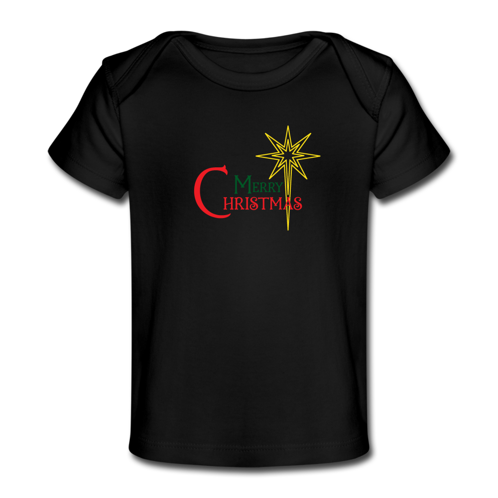 Merry Christmas - Organic Baby T-Shirt - black