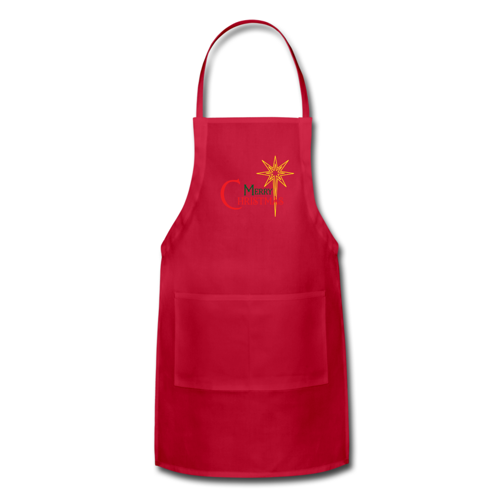 Merry Christmas - Adjustable Apron - red