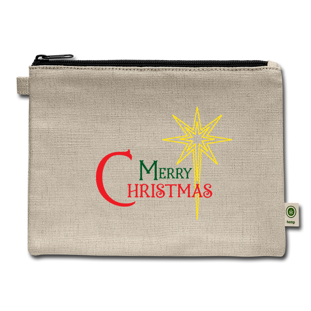 Merry Christmas - Carry All Pouch - natural
