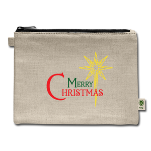 Merry Christmas - Carry All Pouch - natural