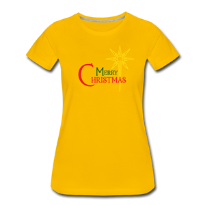 Merry Christmas - Women’s Premium T-Shirt - sun yellow