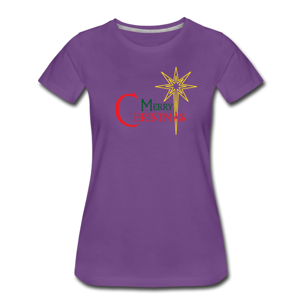 Merry Christmas - Women’s Premium T-Shirt - purple