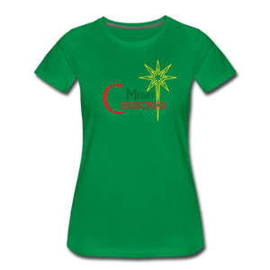 Merry Christmas - Women’s Premium T-Shirt - kelly green