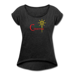 Merry Christmas - Women's Roll Cuff T-Shirt - heather black